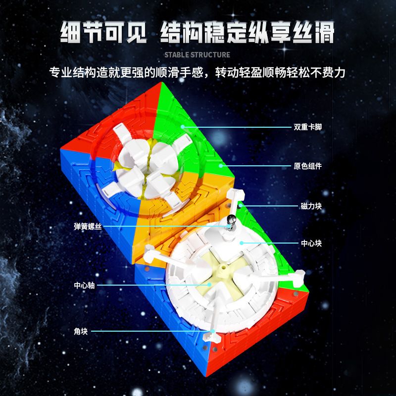 (image for) MoSheng Magnetic 8x8x8 Magic Cube Stickerless