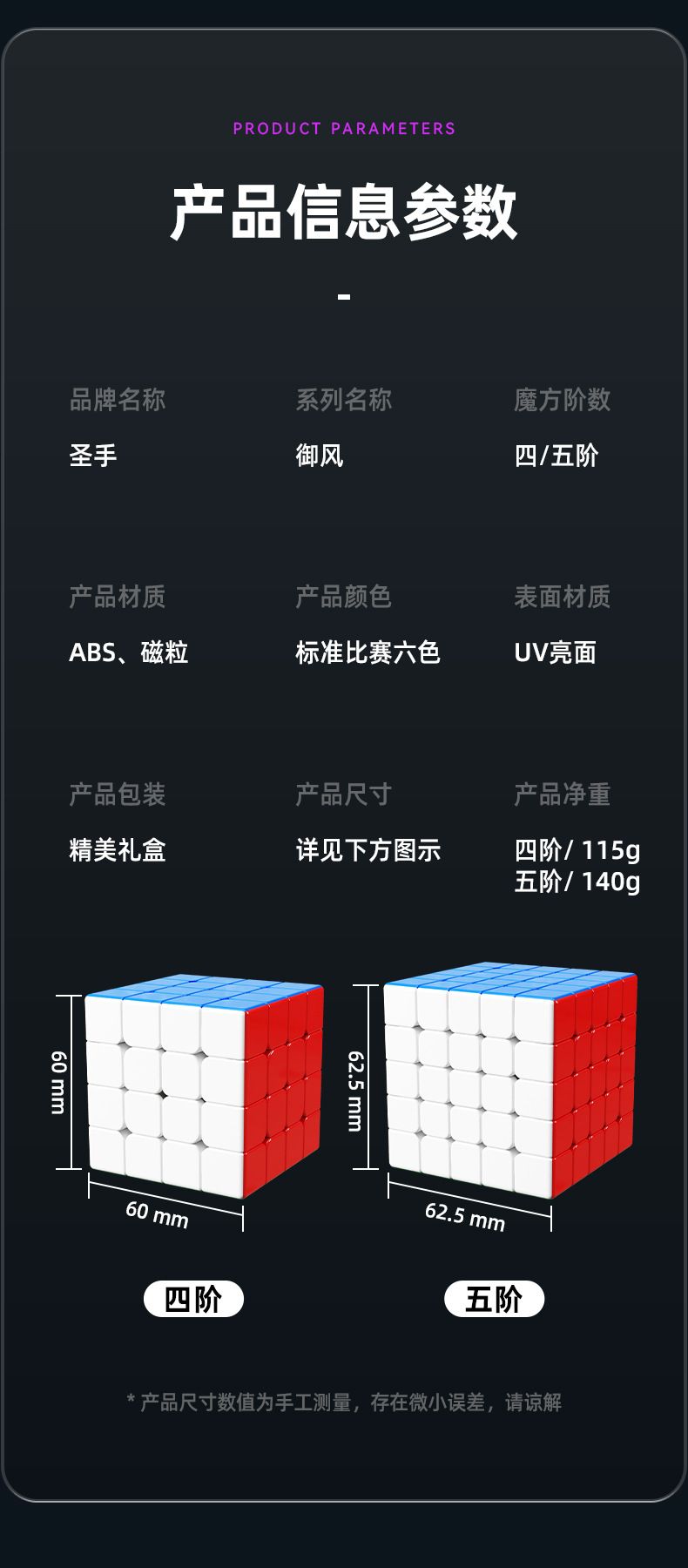 (image for) SengSo YUFENG Magnetic 4x4 / 5x5 Speed Cube UV Surface Stickerless