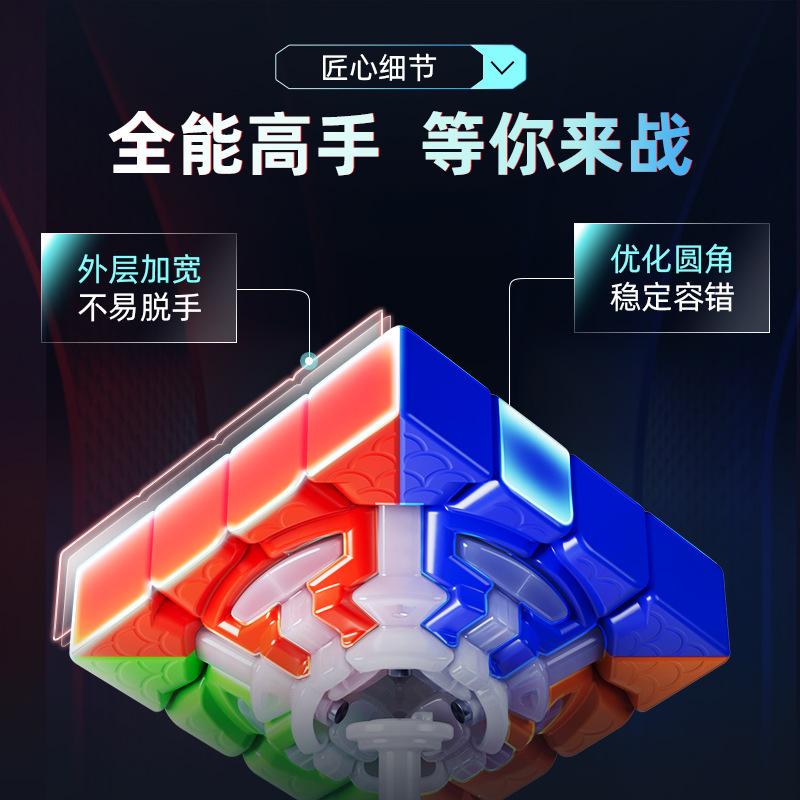 (image for) MoYu AOSHU V7 4x4 Magnetic Speed Cube, Single/Double/Triple Track Magnetic System, Magic Coat Version Optional