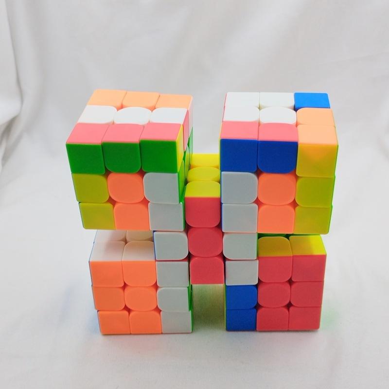 (image for) CubeTwist 5‑Connected Bridge‑Linked Siamese 3x3 Cube, Restricted Rotation High‑Difficulty Twisty Puzzle