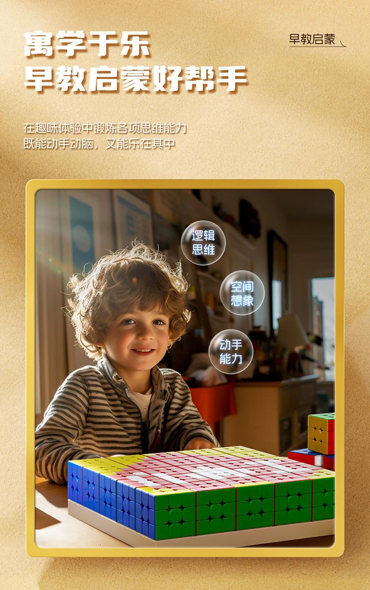 (image for) MoYu Cube Mosaic Puzzle Gallery, DIY Magic Cube Wall Kit, 3×3 /5×5 /10×10 Creative Mosaic Decorations