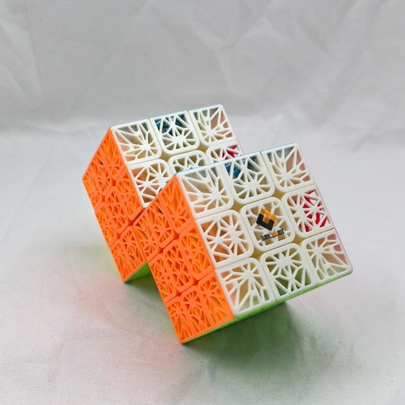 (image for) CubeTwist 2‑in‑3 Hollow‑Surface Conjoined 3x3 Siamese Cube Rotation‑Limited Puzzle