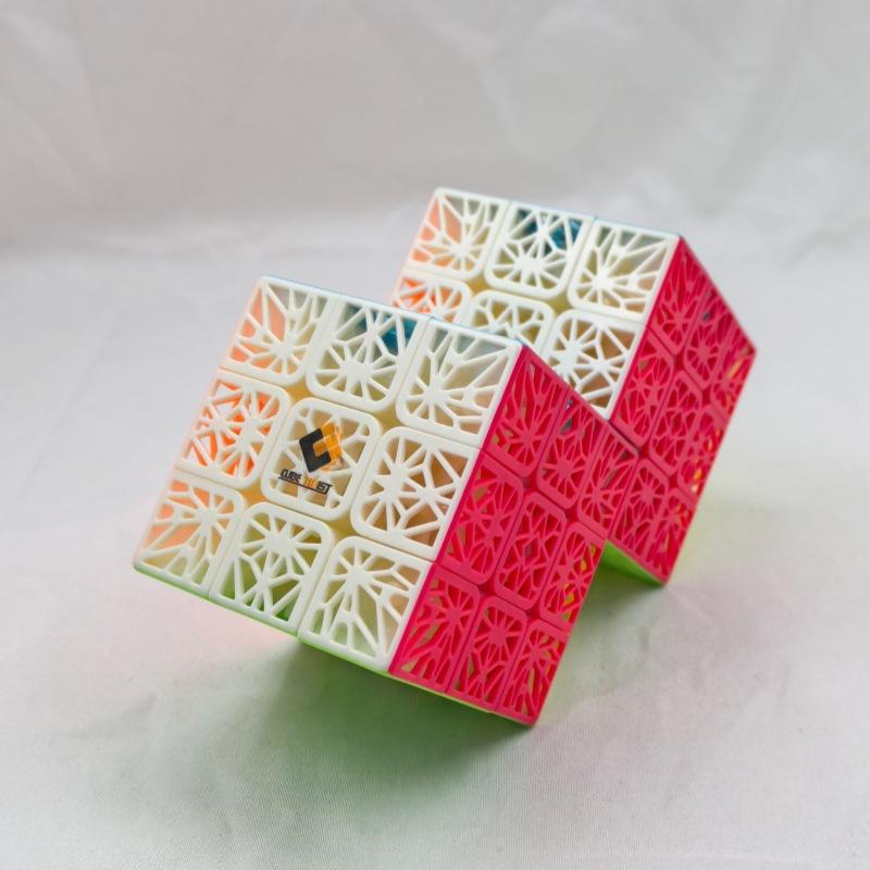(image for) CubeTwist 2‑in‑3 Hollow‑Surface Conjoined 3x3 Siamese Cube Rotation‑Limited Puzzle