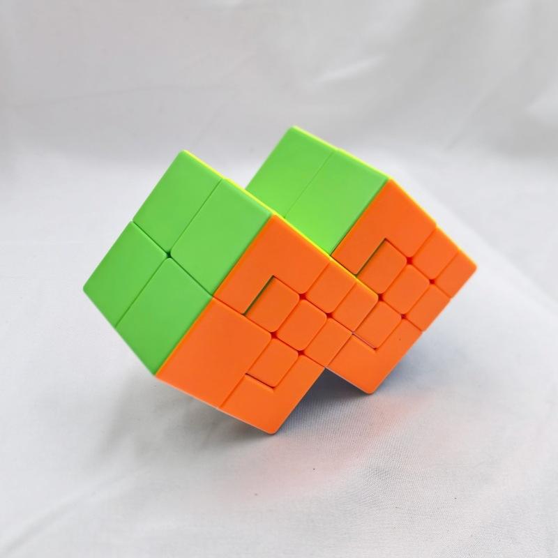(image for) CubeTwist Puppet No.2 Siamese Cube, Dual‑Block Connected 3x3 Twisty Puzzle