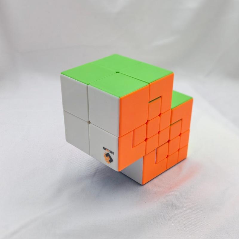 (image for) CubeTwist Puppet No.2 Siamese Cube, Dual‑Block Connected 3x3 Twisty Puzzle
