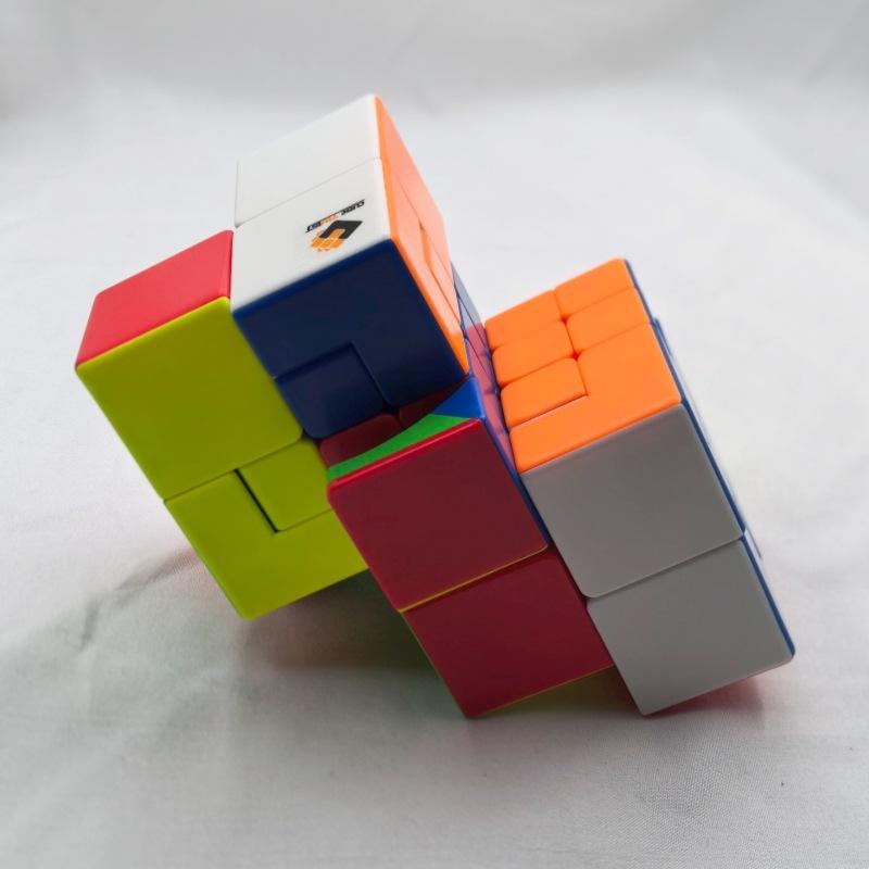 (image for) CubeTwist Puppet No.2 Siamese Cube, Dual‑Block Connected 3x3 Twisty Puzzle