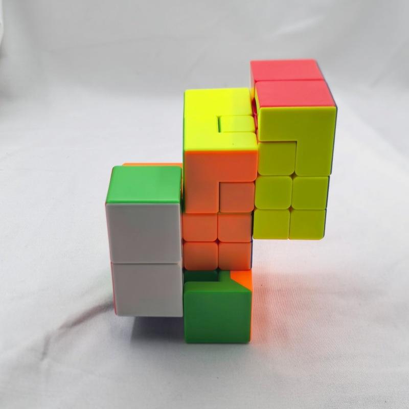 (image for) CubeTwist Puppet No.2 Siamese Cube, Dual‑Block Connected 3x3 Twisty Puzzle