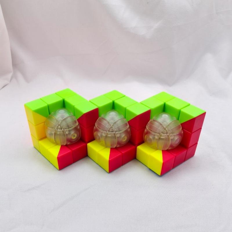 (image for) CubeTwist Triple‑3 Gemini Siamese Geometric Rotation‑Limited Puzzle Cube