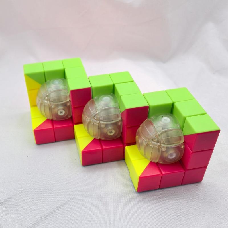 (image for) CubeTwist Triple‑3 Gemini Siamese Geometric Rotation‑Limited Puzzle Cube