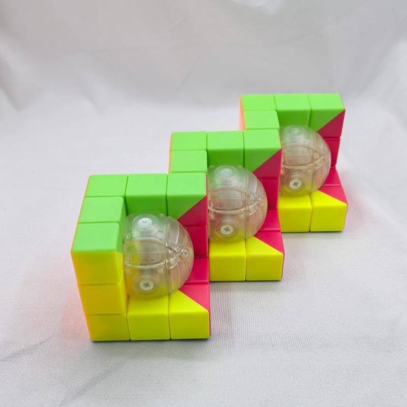(image for) CubeTwist Triple‑3 Gemini Siamese Geometric Rotation‑Limited Puzzle Cube