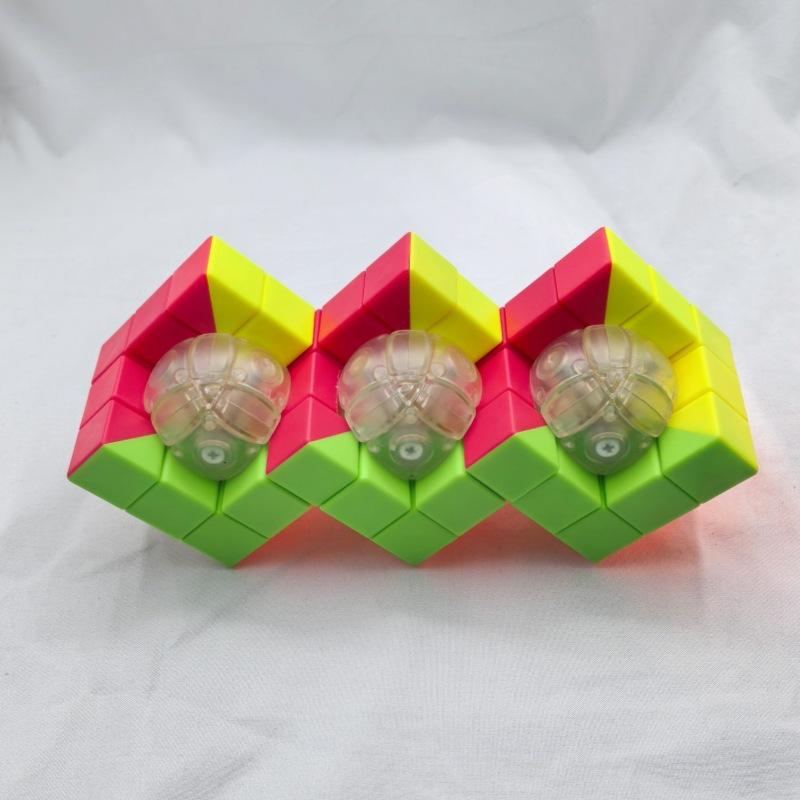 (image for) CubeTwist Triple‑3 Gemini Siamese Geometric Rotation‑Limited Puzzle Cube