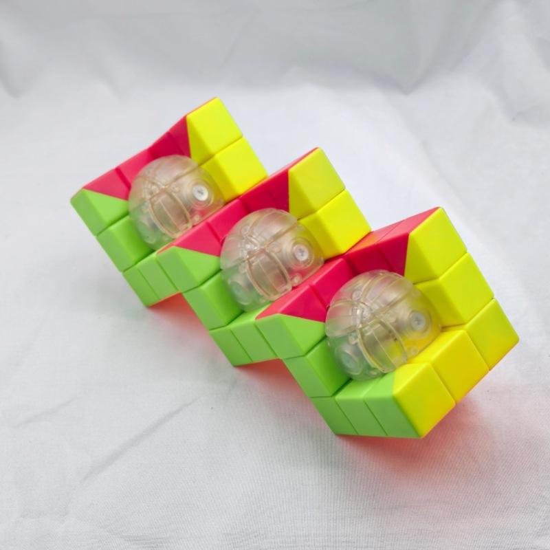 (image for) CubeTwist Triple‑3 Gemini Siamese Geometric Rotation‑Limited Puzzle Cube