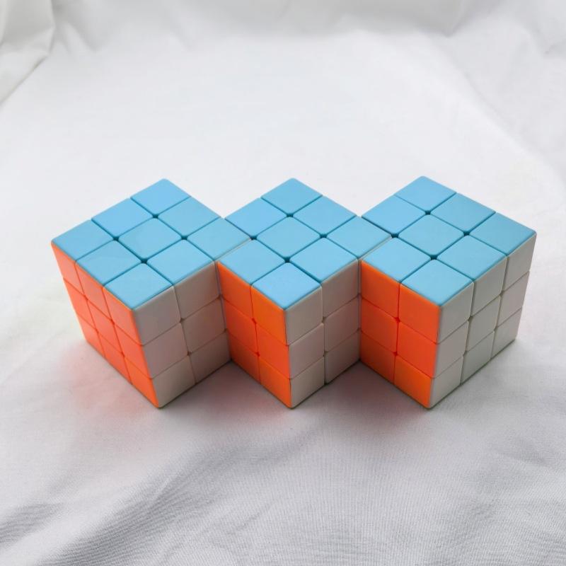 (image for) CubeTwist Triple‑3 Gemini Siamese Geometric Rotation‑Limited Puzzle Cube