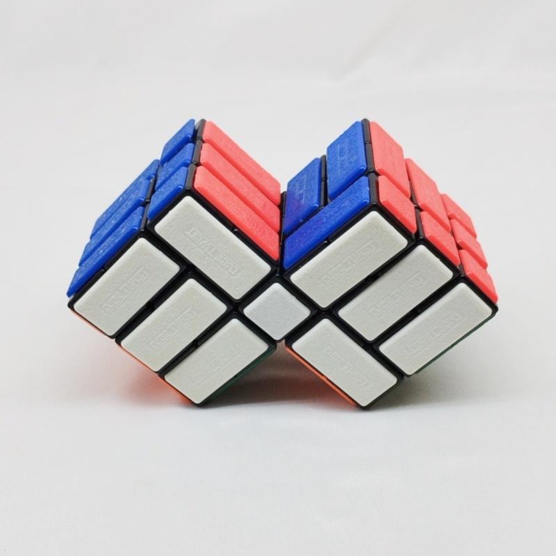 (image for) CubeTwist Gemini Bicube Conjoined Bandaged 3x3 Magic Cube, Rotation‑Limited Twisty Puzzle