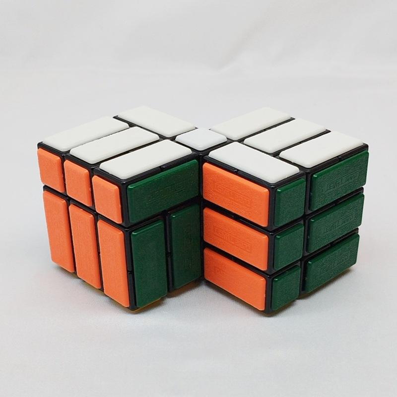(image for) CubeTwist Gemini Bicube Conjoined Bandaged 3x3 Magic Cube, Rotation‑Limited Twisty Puzzle