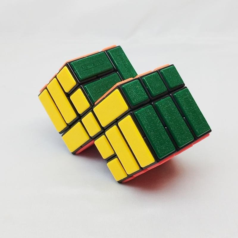 (image for) CubeTwist Gemini Bicube Conjoined Bandaged 3x3 Magic Cube, Rotation‑Limited Twisty Puzzle