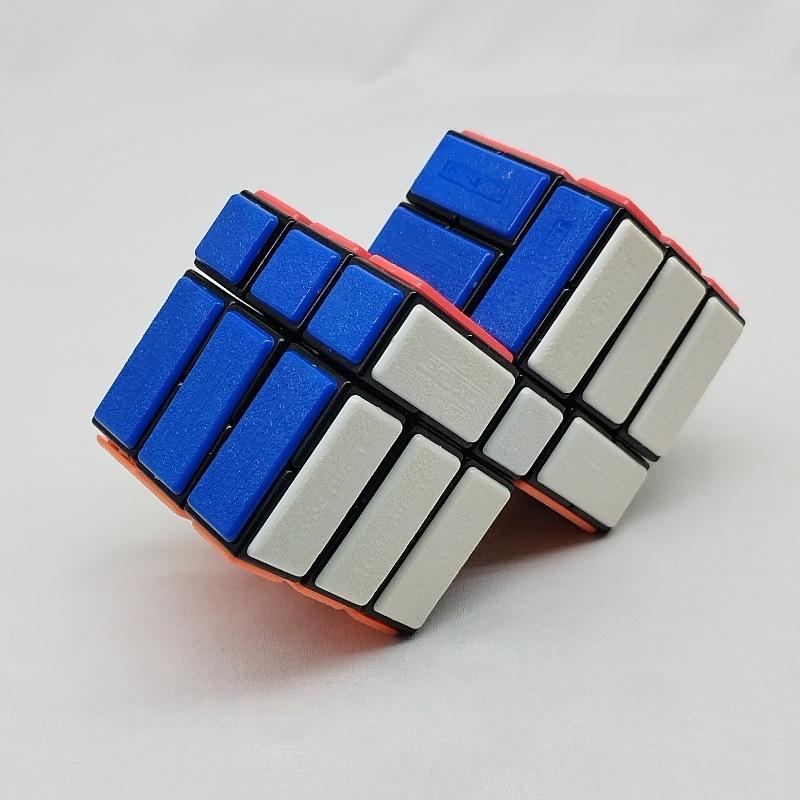 (image for) CubeTwist Gemini Bicube Conjoined Bandaged 3x3 Magic Cube, Rotation‑Limited Twisty Puzzle