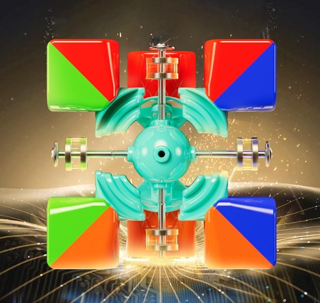(image for) MoYu RS3M V5 3x3 Magnetic Speed Cube, MagLev Ball Core Magic Coat, Competition Professional Puzzle Cube