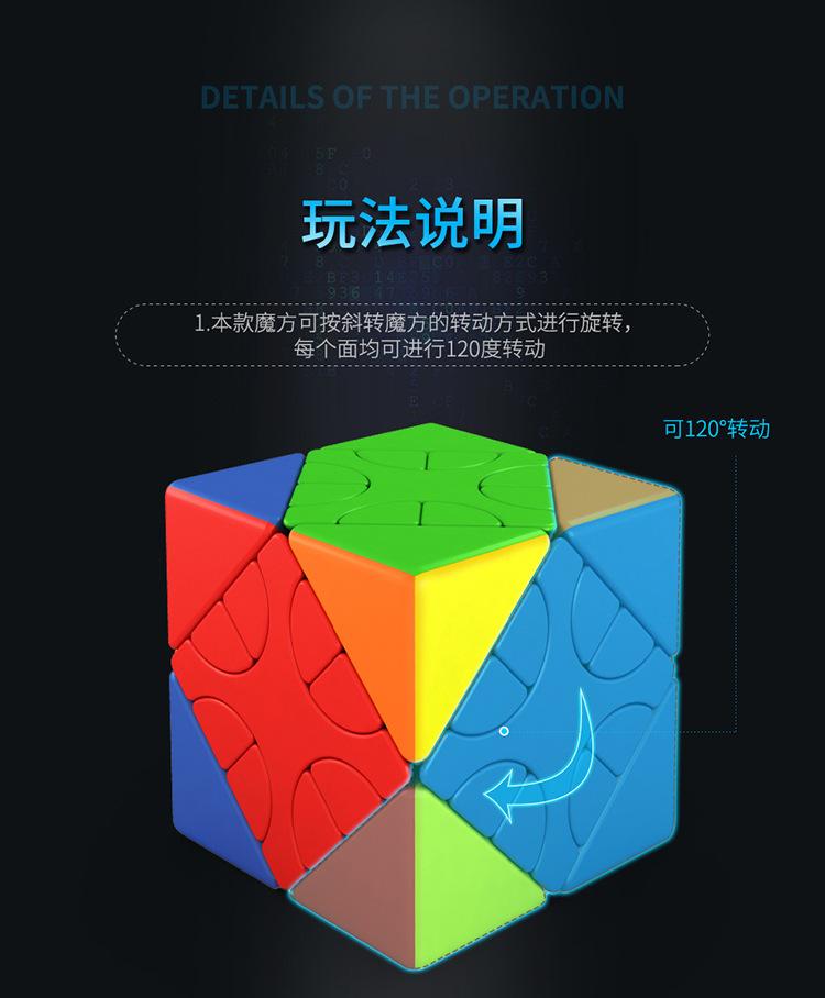 (image for) MoYu Meilong Mixup Skewb Cube, Irregular Twisty Puzzle Cube 60mm (Version 1 / 2 /3 Optional)