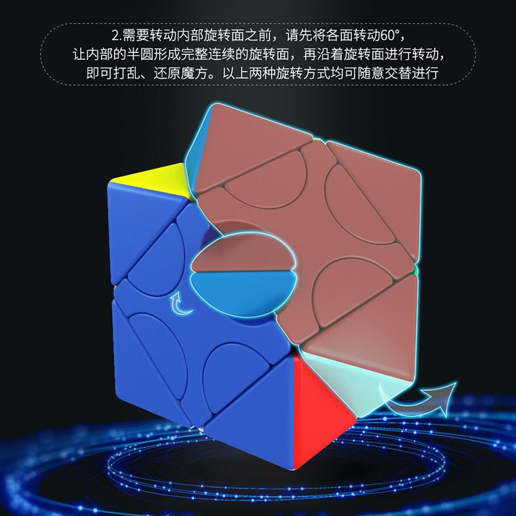 (image for) MoYu Meilong Mixup Skewb Cube, Irregular Twisty Puzzle Cube 60mm (Version 1 / 2 /3 Optional)