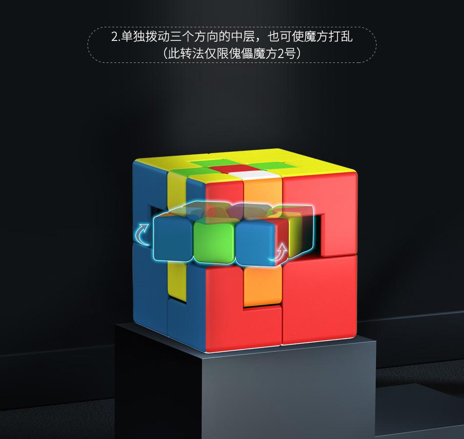 (image for) MoYu Meilong Puppet Cube I & II, Limited Rotation Bandaged Puzzle Cube, 56mm Brain Teaser Toy