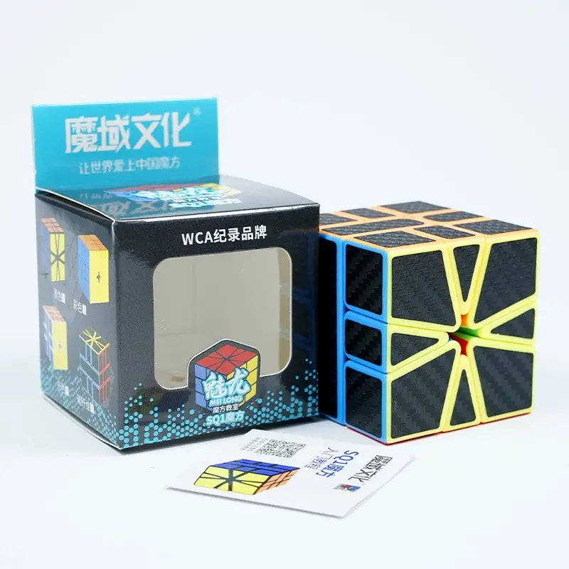 (image for) MoYu Meilong Carbon Fiber Sticker Magic Cube Series, 2x2 3x3 4x4 5x5 Pyraminx Skewb SQ1 Megaminx Puzzle Cube