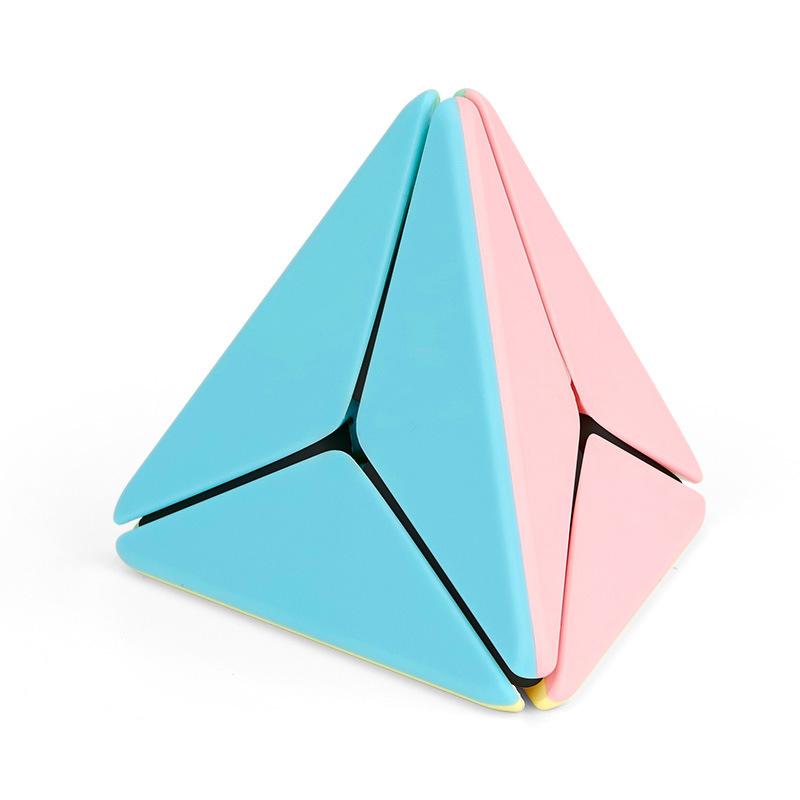 (image for) MoYu Educational Pyramorphix Magic Tower Cube Set, Macaron Color Tetrahedron Puzzle, Kids Educational Toy
