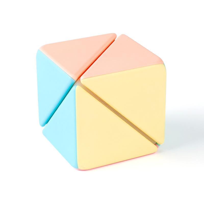 (image for) MoYu Educational Pyramorphix Magic Tower Cube Set, Macaron Color Tetrahedron Puzzle, Kids Educational Toy