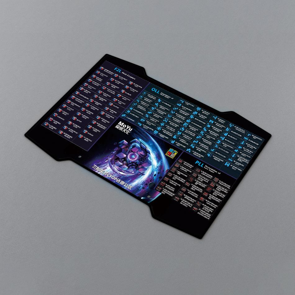 (image for) MoYu Cube Mat CFOP Formula Speedcubing Competition Pad Anti-Slip Timer Playmat for Speed Cube & Stacking Cup