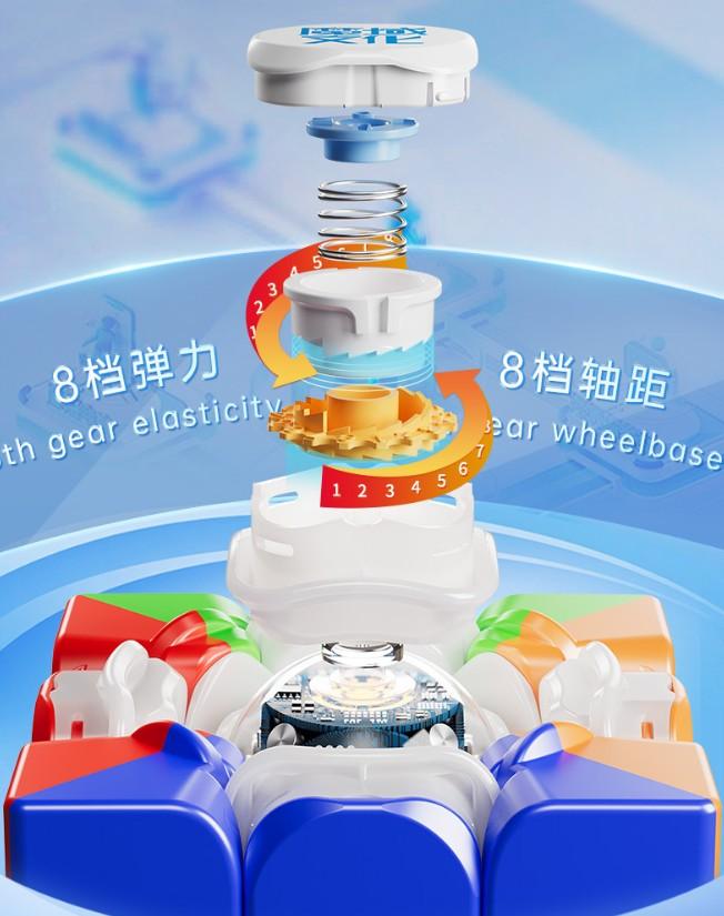 (image for) MoYu Weilong V10 AI Smart 3x3 Cube Rechargeable Gyro Magnetic Core Speed Cube, APP Online Battle Puzzle Toy
