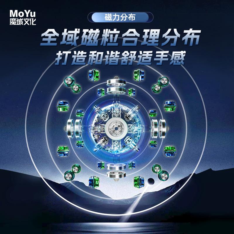 (image for) MoYu WeiLong V11 3x3 Speed Cube, Ball Core Positioning, Crystal Magnetic Chamber Professional Competition Puzzle Cube
