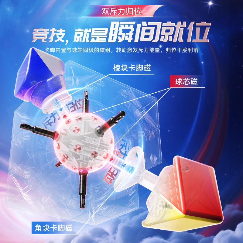 (image for) MoYu Aolong V5 3x3 Magnetic Speed Cube, MagLev Magic Coat, Ball Shaft Magnets Competition Puzzle Cube