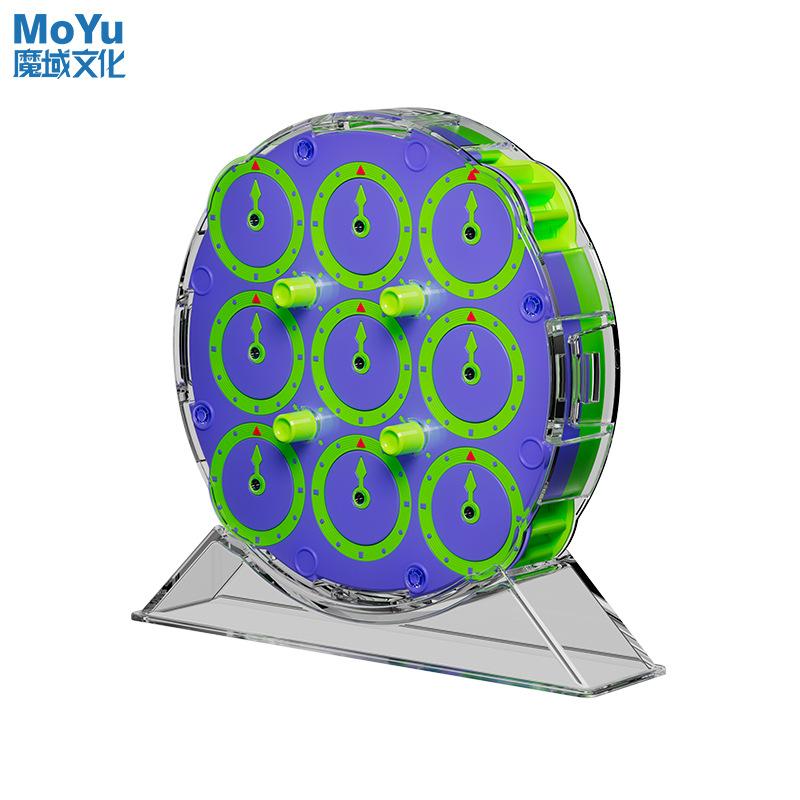 (image for) MoYu Weilong 4x4 Clock Puzzle, Magnetic 4-Clock Speed Puzzle for Competition, Educational Brain Teaser Toy