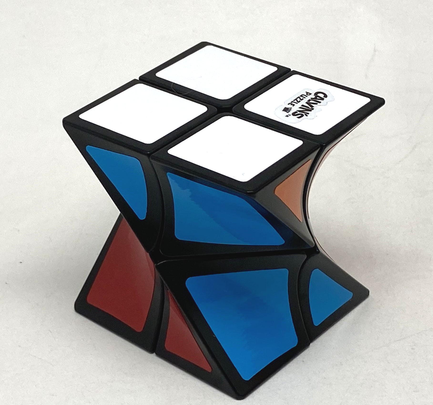 Calvin's Puzzle Twist Cube 2x2x2, Twisted 2x2 Irregular Magic Cube, Sticker Twisty Puzzle Toy (image for) Calvin's Puzzle Twist Cube 2x2x2, Twisted 2x2 Irregular Magic Cube, Sticker Twisty Puzzle Toy