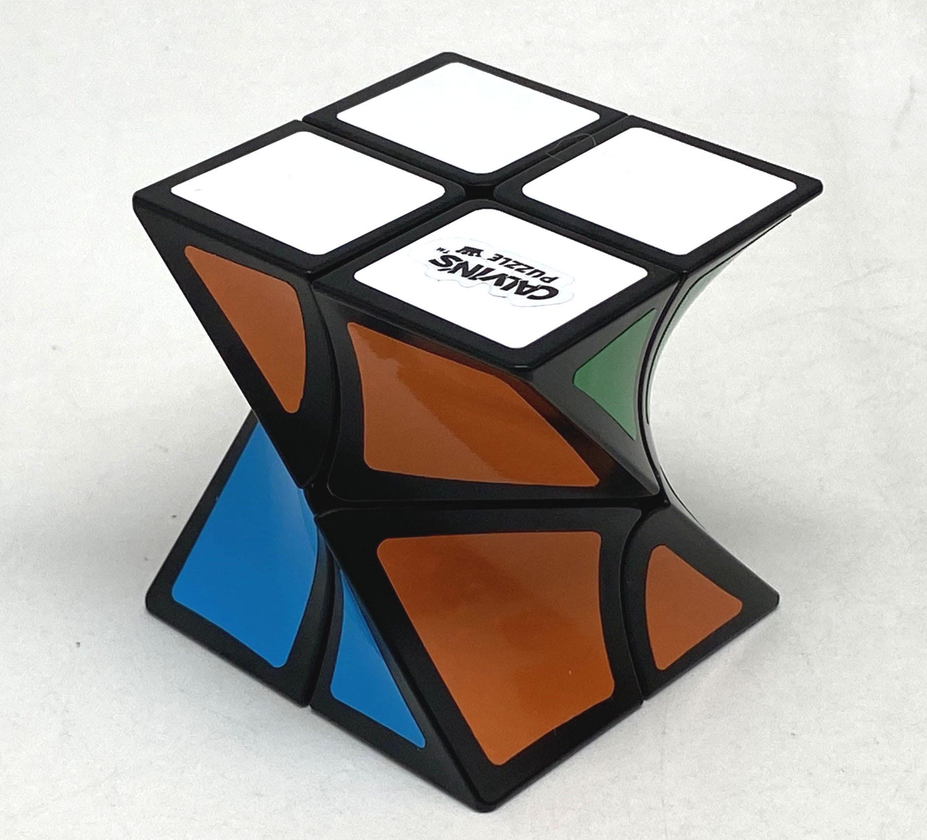 (image for) Calvin's Puzzle Twist Cube 2x2x2, Twisted 2x2 Irregular Magic Cube, Sticker Twisty Puzzle Toy