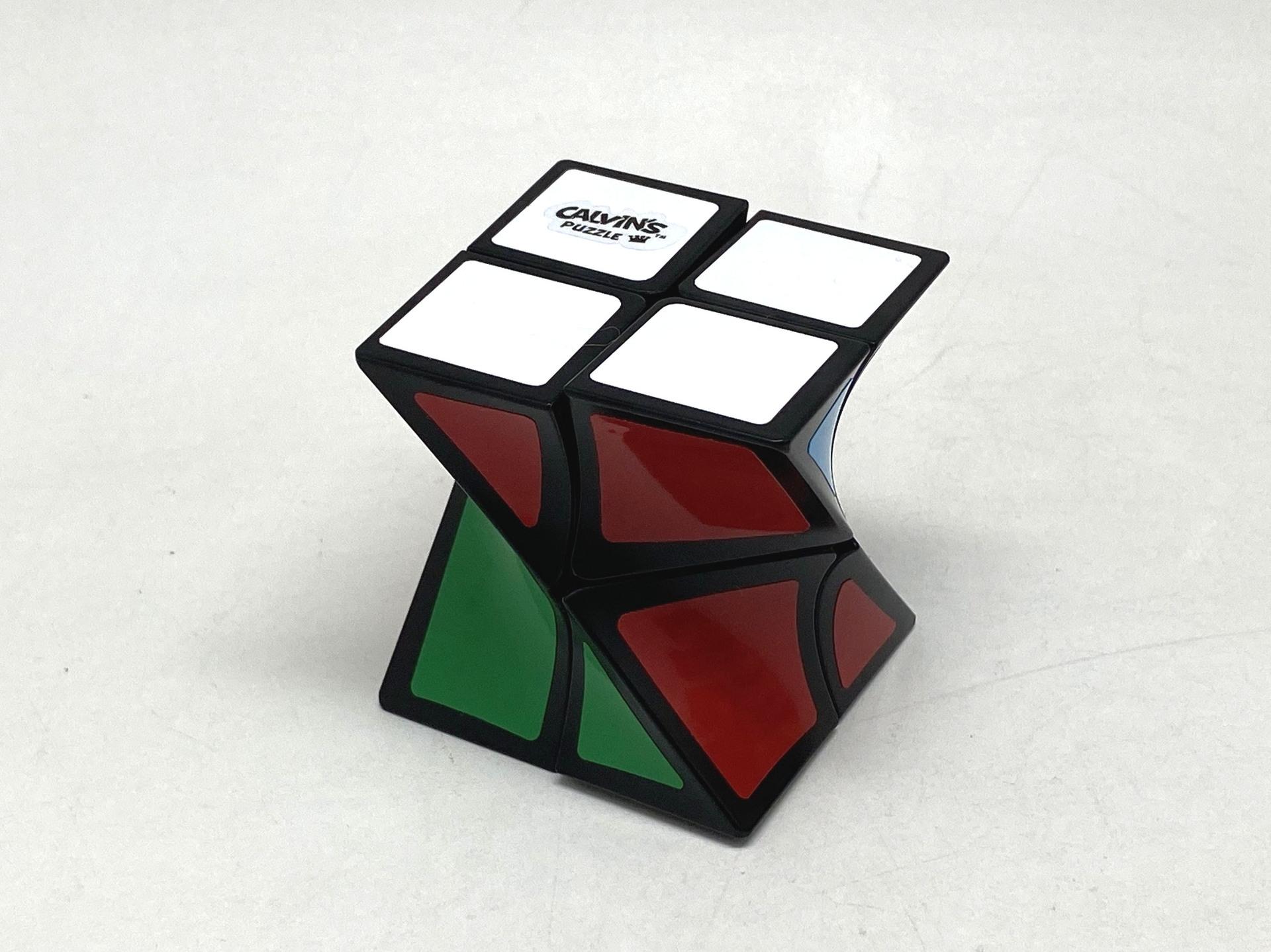 (image for) Calvin's Puzzle Twist Cube 2x2x2, Twisted 2x2 Irregular Magic Cube, Sticker Twisty Puzzle Toy