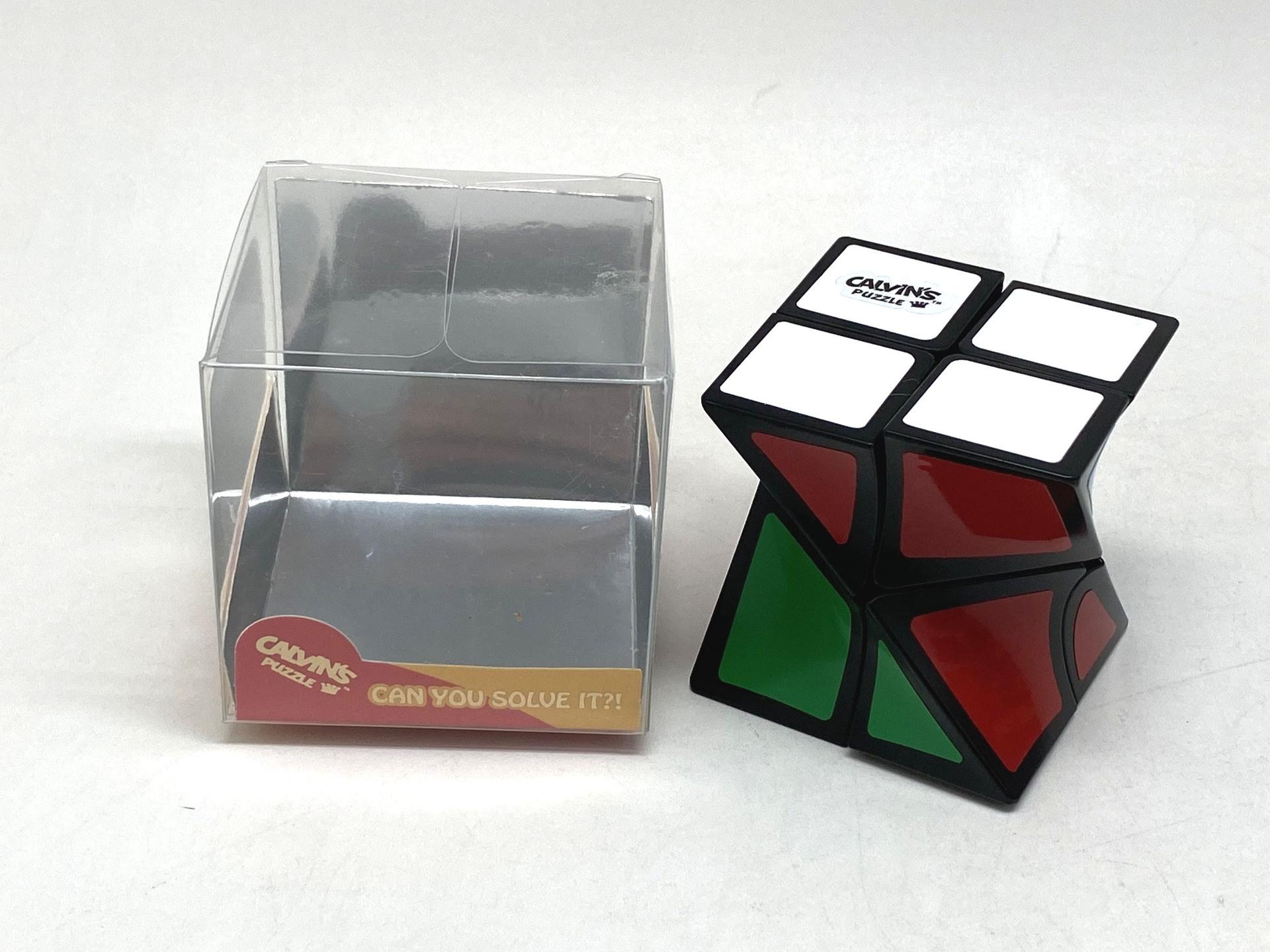 (image for) Calvin's Puzzle Twist Cube 2x2x2, Twisted 2x2 Irregular Magic Cube, Sticker Twisty Puzzle Toy