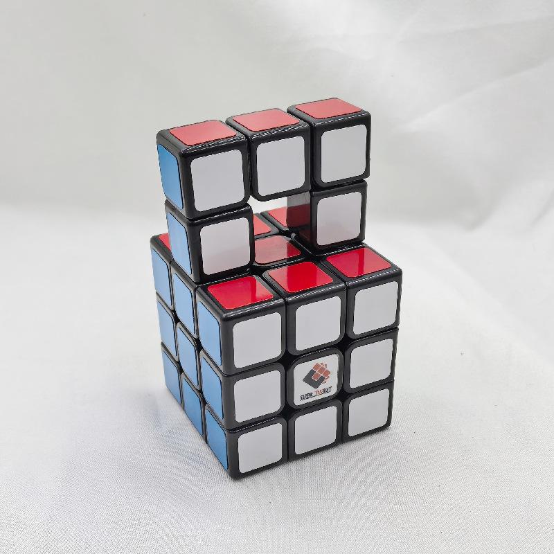 (image for) CubeTwist Single Bridge Handlebar Bandaged 3x3 Cube Black Sticker Version