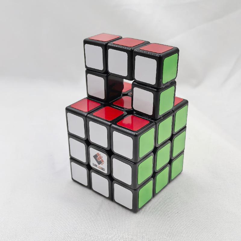 (image for) CubeTwist Single Bridge Handlebar Bandaged 3x3 Cube Black Sticker Version