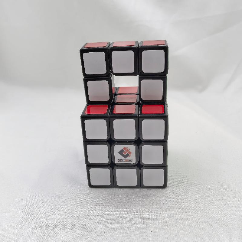 (image for) CubeTwist Single Bridge Handlebar Bandaged 3x3 Cube Black Sticker Version