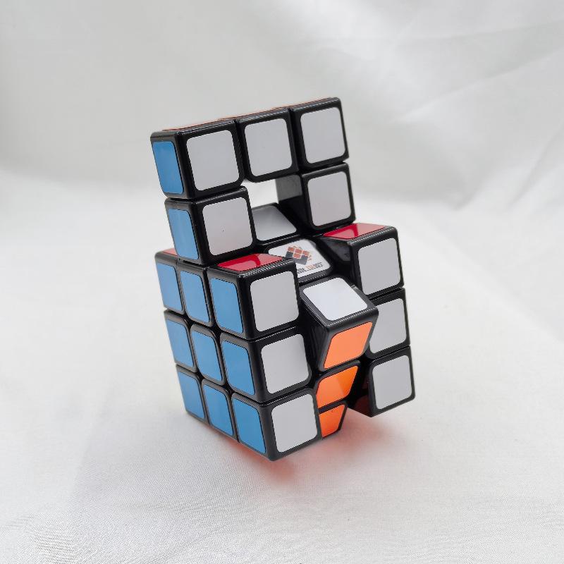 (image for) CubeTwist Single Bridge Handlebar Bandaged 3x3 Cube Black Sticker Version