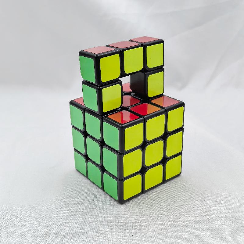 (image for) CubeTwist Single Bridge Handlebar Bandaged 3x3 Cube Black Sticker Version