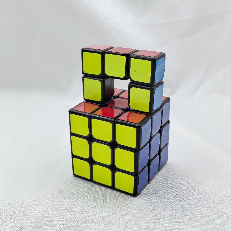 (image for) CubeTwist Single Bridge Handlebar Bandaged 3x3 Cube Black Sticker Version