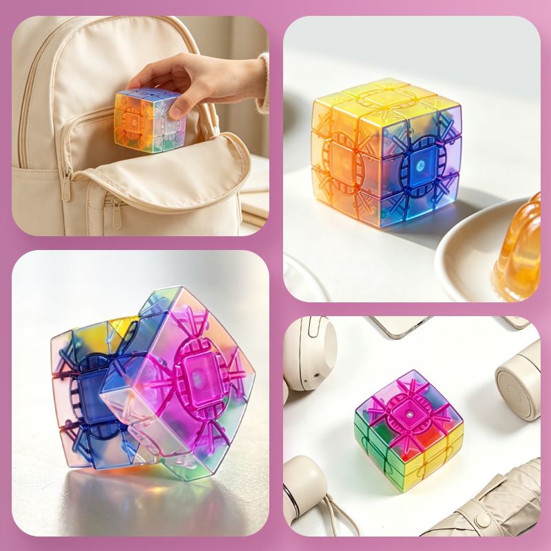 (image for) SengSo Circular 3x3x3 Cube Colored Jelly