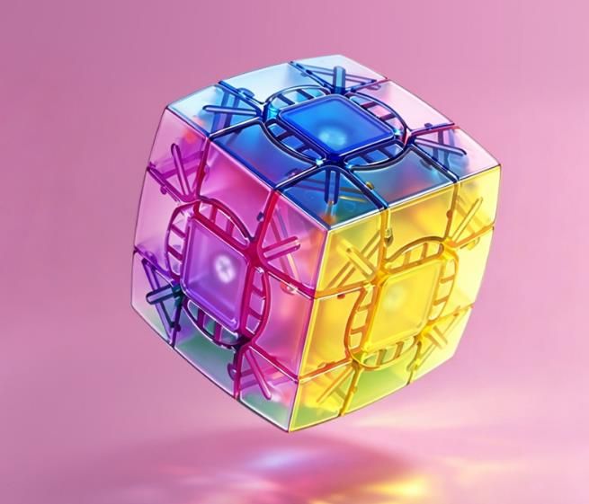 (image for) SengSo Circular 3x3x3 Cube Colored Jelly