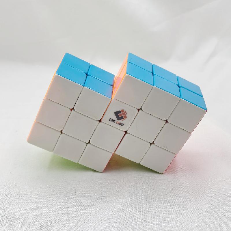 (image for) CubeTwist 233 Siamese Bandaged Cube, High‑Difficulty Twisty Puzzle, Colorful Body Brain Teaser Toy