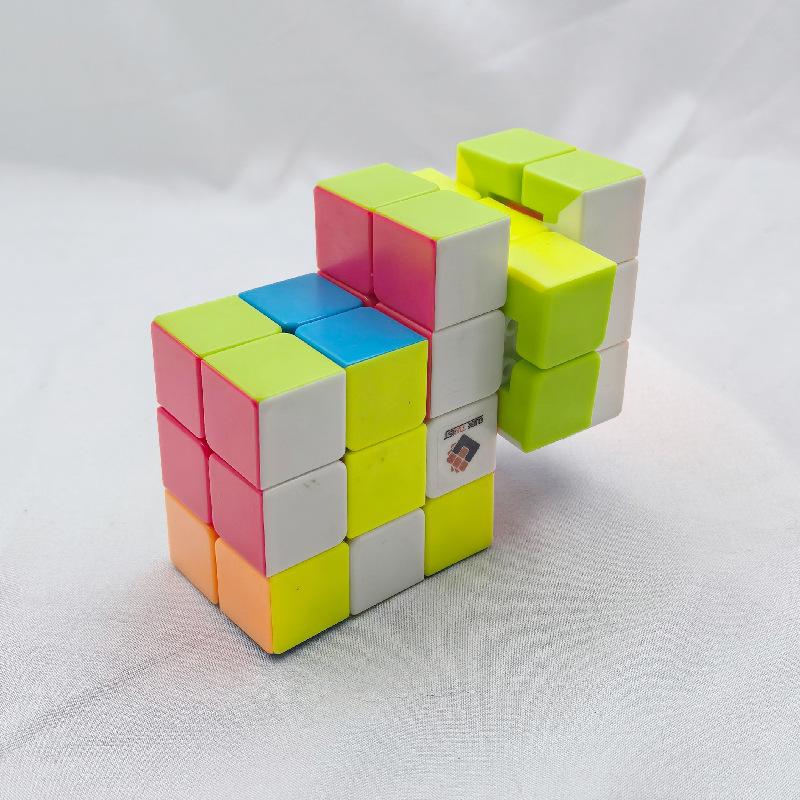 (image for) CubeTwist 233 Siamese Bandaged Cube, High‑Difficulty Twisty Puzzle, Colorful Body Brain Teaser Toy