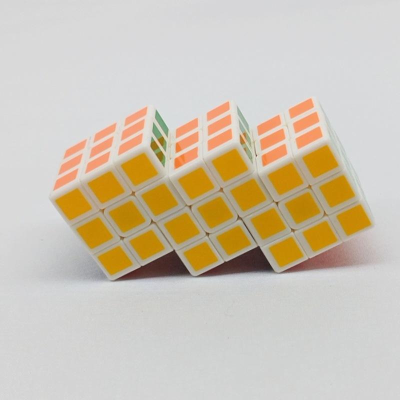 (image for) CubeTwist Mini Siamese Cube 3.0cm White Base, 2‑6 to 10‑6 Extended Connected Twisty Puzzle with Restricted Rotation