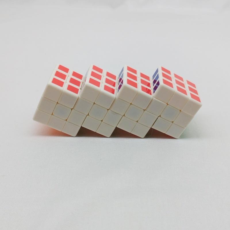 (image for) CubeTwist Mini Siamese Cube 3.0cm White Base, 2‑6 to 10‑6 Extended Connected Twisty Puzzle with Restricted Rotation