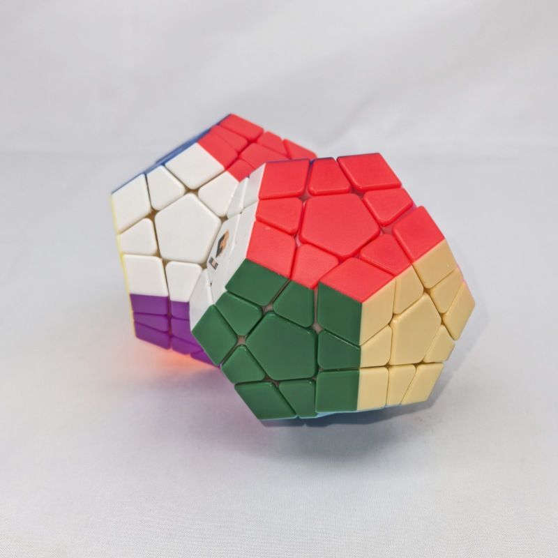 (image for) CubeTwist Siamese Megaminx Cube 2-Body 3-Body Symmetric Color Connected Dodecahedron Puzzle Toy